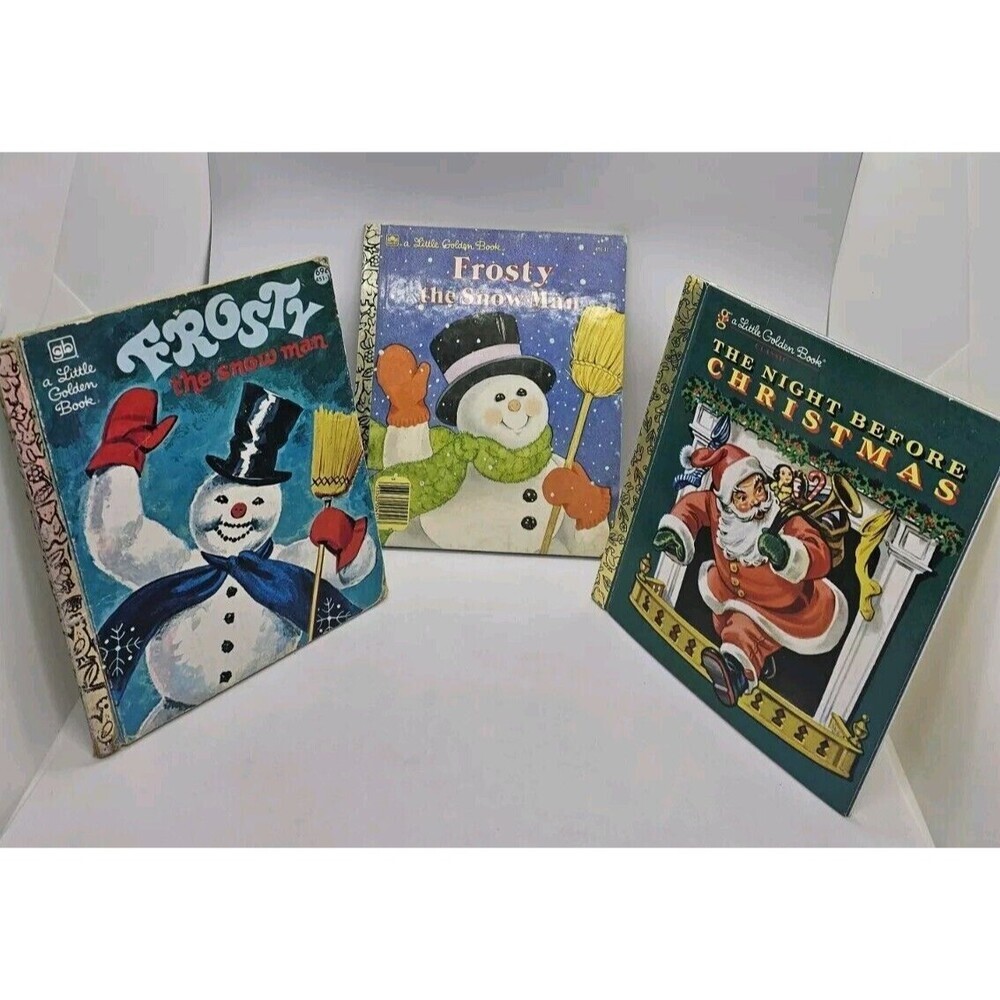 Vintage Little Golden‎ Books Christmas Holiday Lot of 3  Frosty The Night Before
